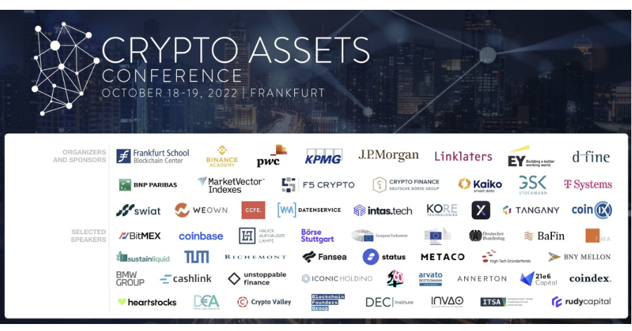 Crypto Assets Conference – Digital Securities, Digital Assets, Digital Euro, Infrastructure, MiCA, Custody and Sustainability